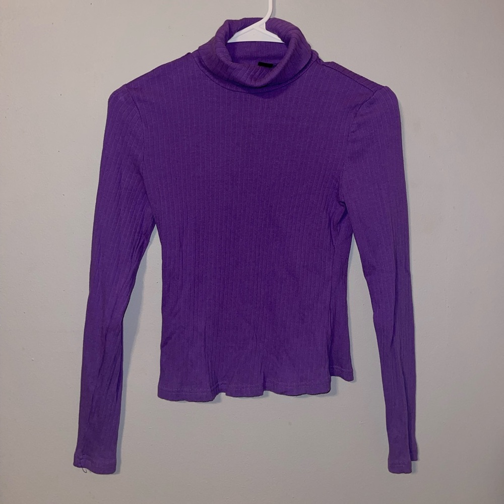Purple turtle neck